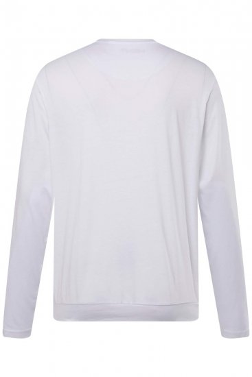 Men+ 313 Pitkähihainen T-paita bellyfit Valkoinen - T-paidat - Isot T-paidat 2XL – 14XL