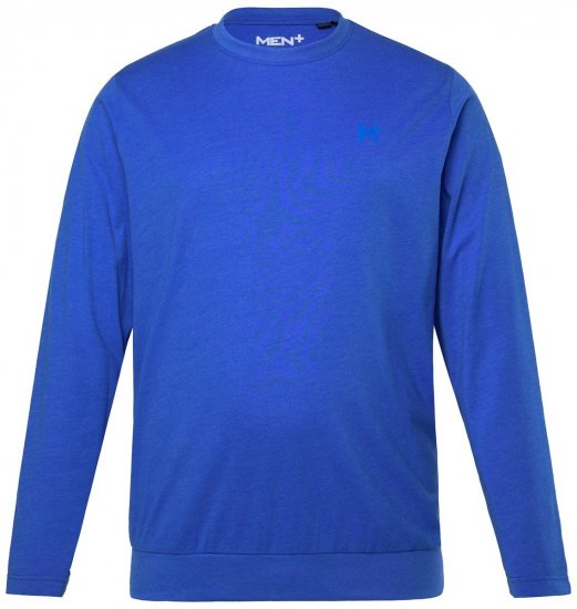 Men+ 313 Pitkähihainen T-paita bellyfit Kobolttinsininen - T-paidat - Isot T-paidat 2XL – 14XL