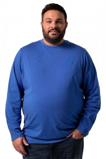 Men+ 313 Pitkähihainen T-paita bellyfit Kobolttinsininen - T-paidat - Isot T-paidat 2XL – 14XL