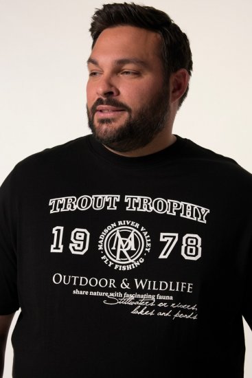 Men+ 424 T-paita Trout Trophy Musta - T-paidat - Isot T-paidat 2XL – 14XL