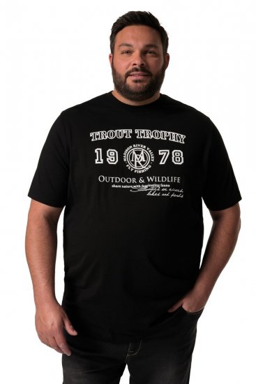 Men+ 424 T-paita Trout Trophy Musta - T-paidat - Isot T-paidat 2XL – 14XL