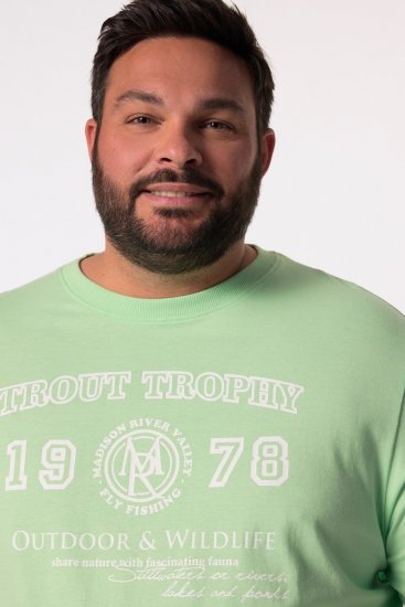 Men+ 424 T-paita Trout Trophy Mintunvihreä - T-paidat - Isot T-paidat 2XL – 14XL