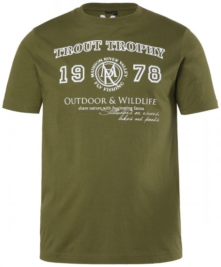 Men+ 424 T-paita Trout Trophy Tummanoliivi - T-paidat - Isot T-paidat 2XL – 14XL