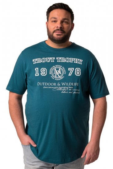 Men+ 424 T-paita Trout Trophy Laguuninvihreä - T-paidat - Isot T-paidat 2XL – 14XL