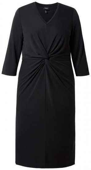 Ulla Popken 836514 Midimekko 3/4-hihoilla Musta - Midimekot - Midimekot isoissa ko'oissa