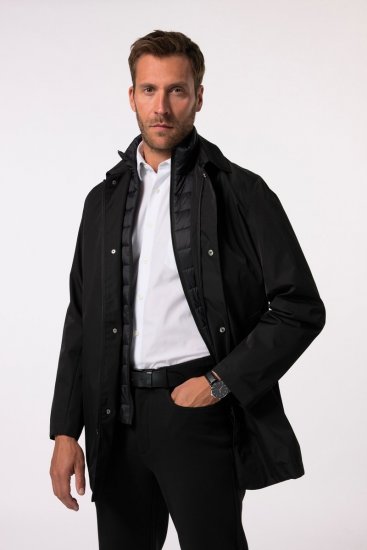 JP1880 Business Coat Zip-out Panel Black - Takit - Miesten Takit, isot koot – 2XL – 12XL