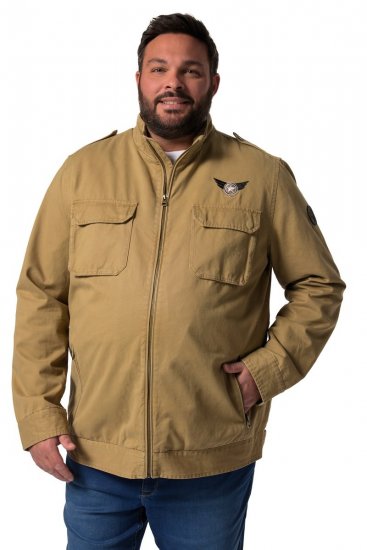 Men+ 641 Puuvillatakki pystykauluksella Kamelinruskea - Takit - Miesten Takit, isot koot – 2XL – 12XL
