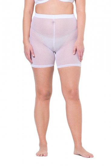 Ulla Popken 836805 Pilkulliset hankautumista estävät shortsit Valkoinen - Hankautumista estävät shortsit - 
