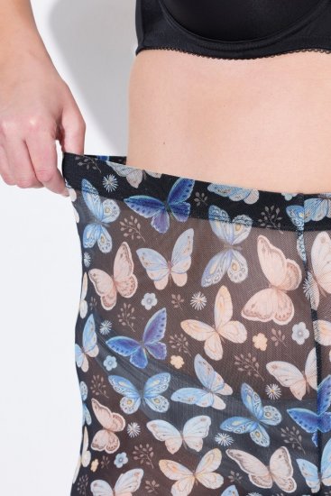 Ulla Popken 837676 Kuviolliset hankautumista estävät shortsit Musta - Hankautumista estävät shortsit - 