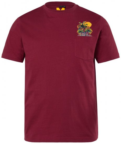 Men+ 219 T-paita Palmut Kuparinruskea - T-paidat - Isot T-paidat 2XL – 14XL