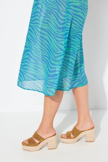 Ulla Popken 838483 Eläinkuvioinen mekko Turkoosi - Kesämekot - Kesämekot isoissa kooissa