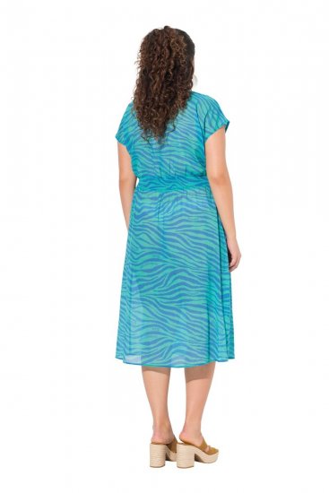 Ulla Popken 838483 Eläinkuvioinen mekko Turkoosi - Kesämekot - Kesämekot isoissa kooissa