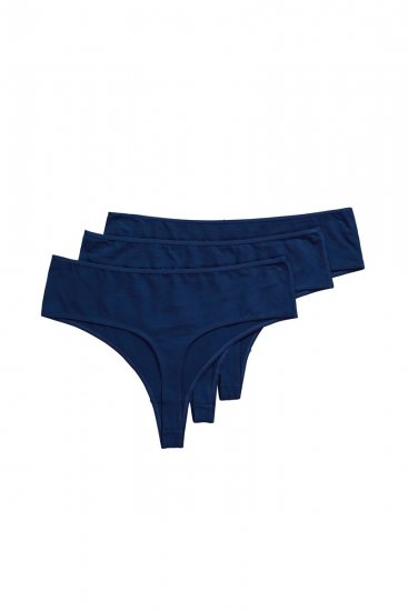Ulla Popken 838637 String-alushousut 3 kpl Tummansininen - Alushousut - 