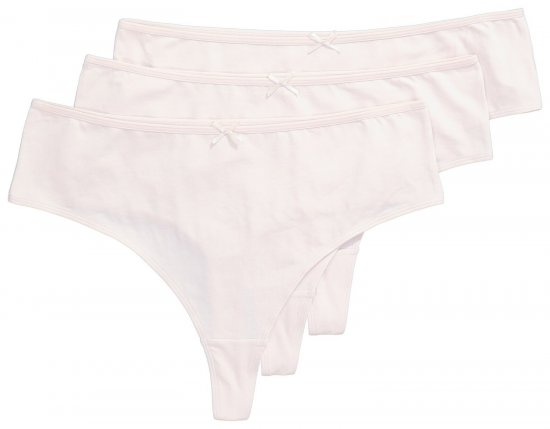 Ulla Popken 838637 String-alushousut 3 kpl Beige - Alushousut - 