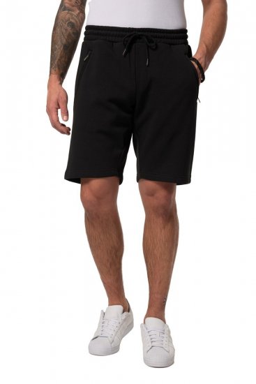 JP1880 Bermuda Sweatshorts Stomach Fit Black - Collegehousut ja collegeshortsit - Miesten Isot collegehousut ja collegeshortsit
