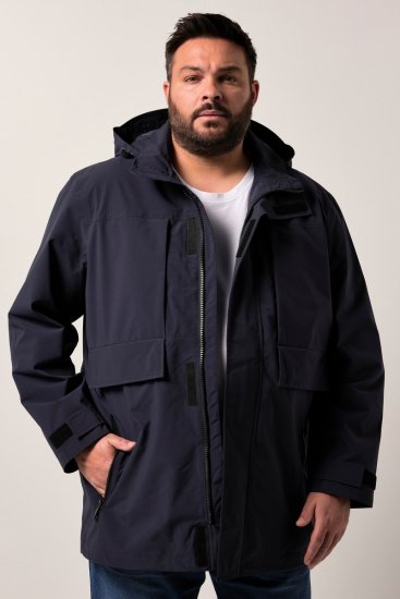 Men+ 215 Sadetakki hupulla Tummansininen - Takit - Miesten Takit, isot koot – 2XL – 12XL