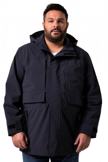 Men+ 215 Sadetakki hupulla Tummansininen - Takit - Miesten Takit, isot koot – 2XL – 12XL