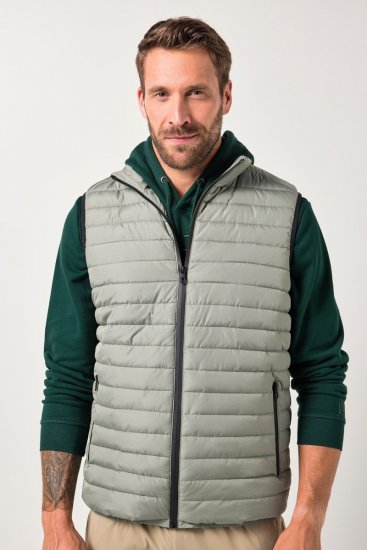 JAY-PI Lightly Quilted Vest with Stomach Fit Grey - Takit - Miesten Takit, isot koot – 2XL – 12XL