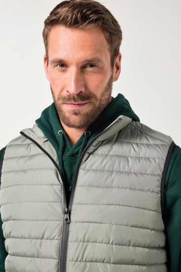 JAY-PI Lightly Quilted Vest with Stomach Fit Grey - Takit - Miesten Takit, isot koot – 2XL – 12XL