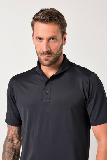 JAY-PI Quickdry Polo Short Sleeve Black - Pikeepaidat - Miesten isot pikeepaidat