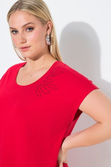 Ulla Popken 839896 Jerseymekko strassikoristeilla Roosa - Iltapuvut - Juhlamekot plus-koossa