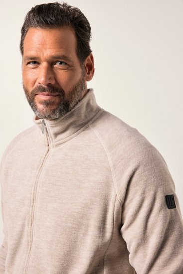 JP1880 Fleece Jacket Stand-up Collar Dusty Pink - Urheiluvaatteet & ulkoilu - Miesten urheiluvaatteet isot koot
