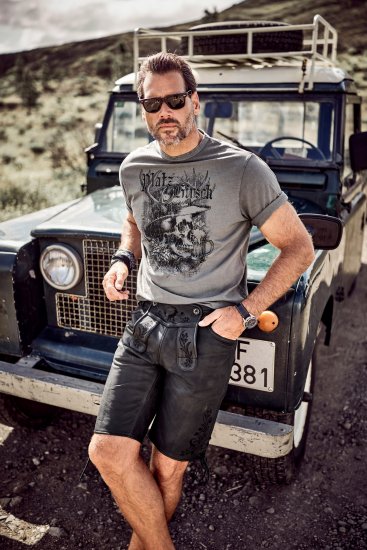 JP1880 Beer King Design Vintage Looking T-Shirt Gray - T-paidat - Isot T-paidat 2XL – 14XL