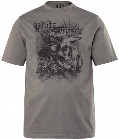 JP1880 Beer King Design Vintage Looking T-Shirt Gray - T-paidat - Isot T-paidat 2XL – 14XL