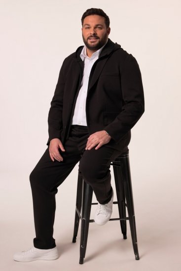 Men+ 205 Bilbao Flexlastic Jersey-puvuntakki Musta - Puvut ja pikkutakit - Pukuja suurissa mitoissa