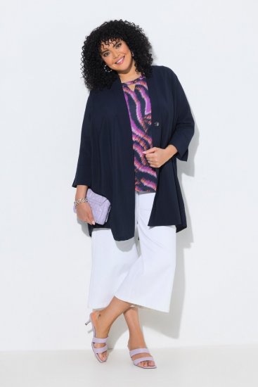 Ulla Popken 840210 Neuletakki Tummansininen - Ulla Popken - Ulla Popken plus-size-vaatteet
