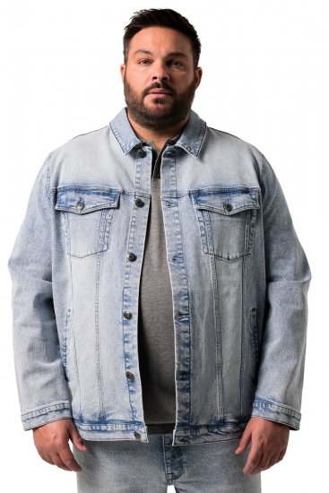Men+ 394 Farkkutakki rintataskuilla Vaaleansininen - Takit - Miesten Takit, isot koot – 2XL – 12XL