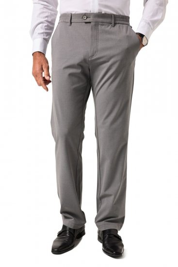 JP1880 Business Trousers Flexnamic Light Grey - Farkut ja housut - Miesten isot farkut ja isot housut W40-W70