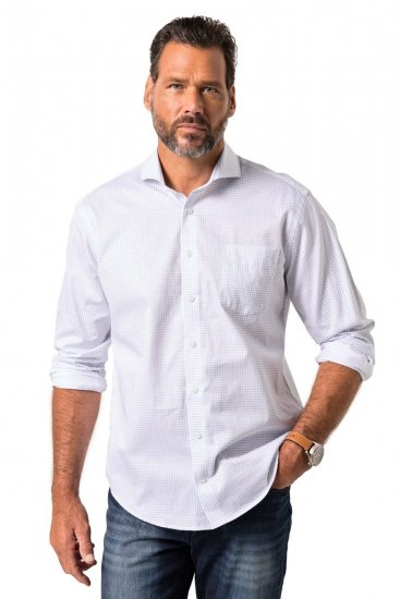 JP1880 Business Shirt Long Sleeve Snow White - Kauluspaidat - Miesten isot kauluspaidat 2XL – 8XL
