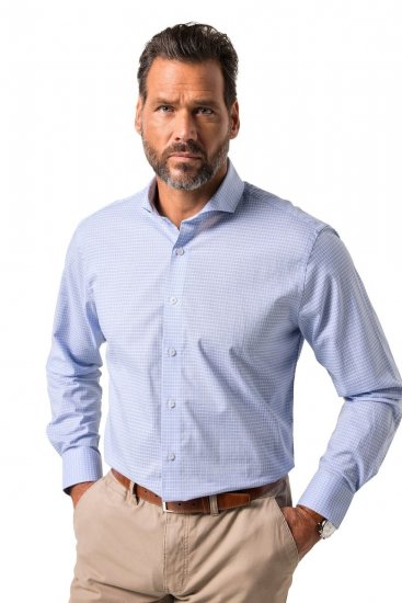 JP1880 Business Shirt Long Sleeve Ice Blue - Kauluspaidat - Miesten isot kauluspaidat 2XL – 8XL