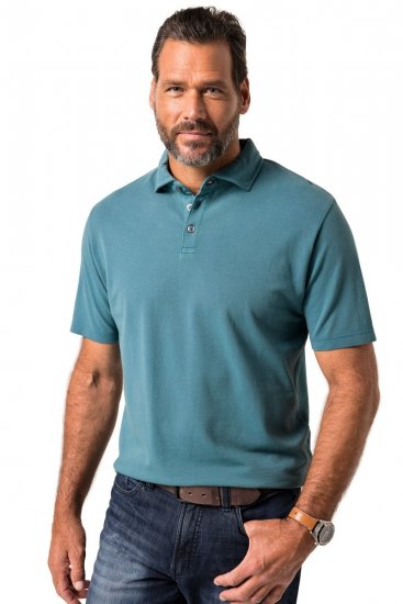 JP1880 Polo Shirt Short Sleeve Pique VIntage Teal - Pikeepaidat - Miesten isot pikeepaidat