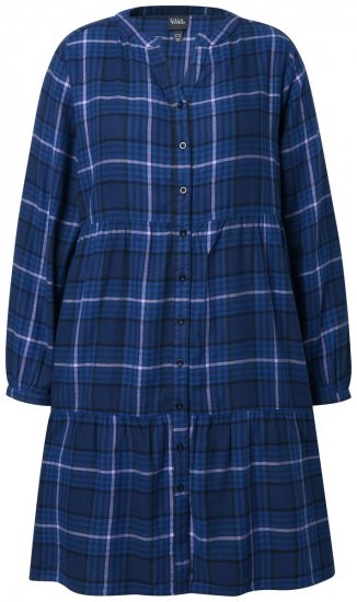 Ulla Popken 840929 Ruudullinen mekko Tummansininen - Midimekot - Midimekot isoissa ko'oissa
