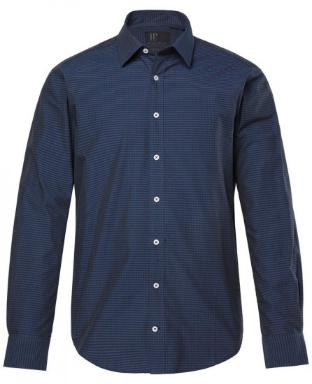 JP1880 Shirt Long Sleeve Kent Collar Navy - Kauluspaidat - Miesten isot kauluspaidat 2XL – 8XL