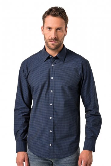 JP1880 Shirt Long Sleeve Kent Collar Navy - Kauluspaidat - Miesten isot kauluspaidat 2XL – 8XL