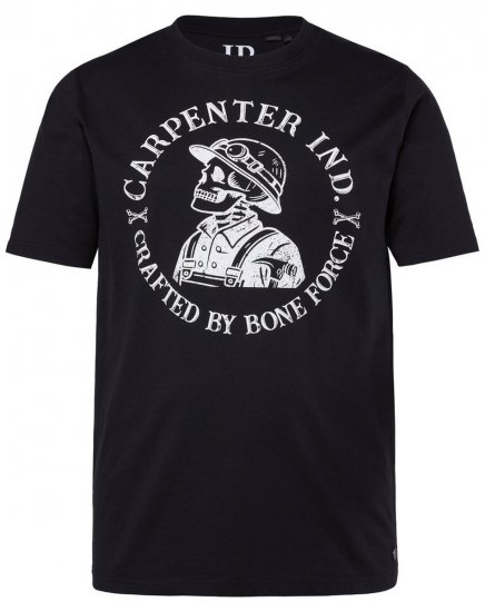 JP1880 T-Shirt Chest Print Bone Force Black - T-paidat - Isot T-paidat 2XL – 14XL