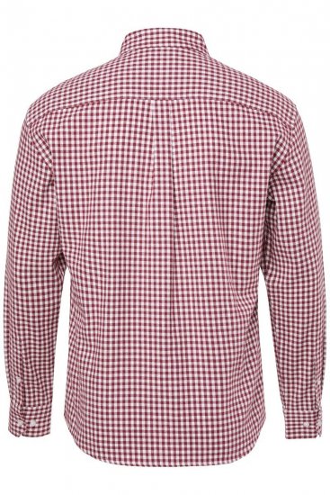 JP1880 Checked Flannel Shirt Long Sleeve Light Red - Kauluspaidat - Miesten isot kauluspaidat 2XL – 8XL