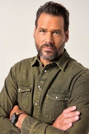 JP1880 Denim Shirt Long Sleeve Olive Green - Kauluspaidat - Miesten isot kauluspaidat 2XL – 8XL