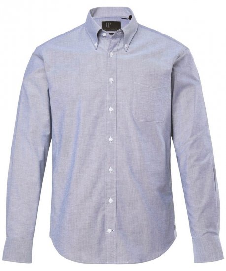 JP1880 Oxford Shirt Long Sleeve Denim Blue - Kauluspaidat - Miesten isot kauluspaidat 2XL – 8XL