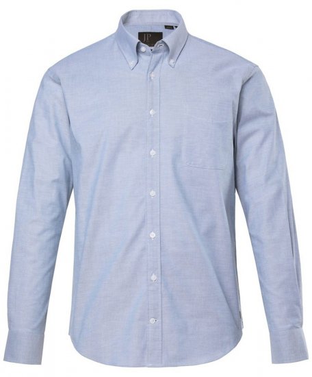 JP1880 Oxford Shirt Flexnamic Long Sleeve Ash Turquoise - Kauluspaidat - Miesten isot kauluspaidat 2XL – 8XL