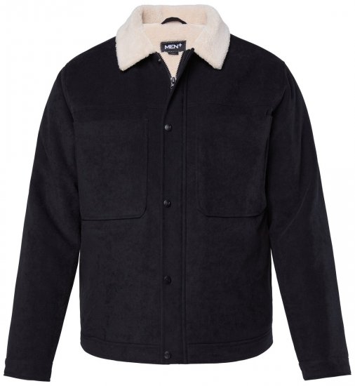 Men+ 545 Takki teddykauluksella Musta - Takit - Miesten Takit, isot koot – 2XL – 12XL
