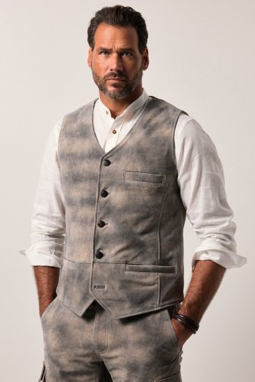 JP1880 Vest Traditional Cowhide Graphite Grey - Trachten & Oktoberfest - Oktoberfest-asut isoissa kooissa (Trachten)