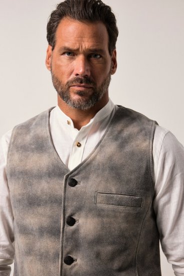 JP1880 Vest Traditional Cowhide Graphite Grey - Trachten & Oktoberfest - Oktoberfest-asut isoissa kooissa (Trachten)
