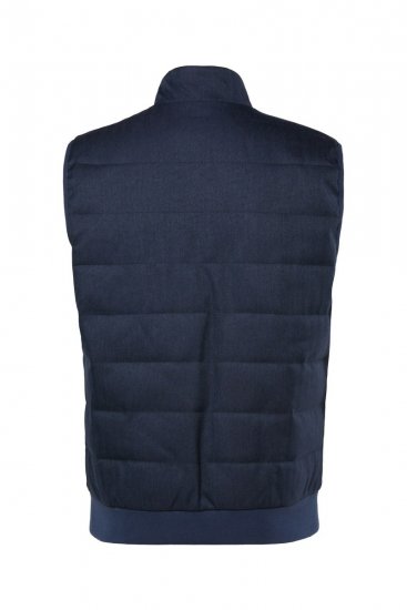 Boston Park 995 Kaksivärinen tikattu liivi Tummansininen - Takit - Miesten Takit, isot koot – 2XL – 12XL