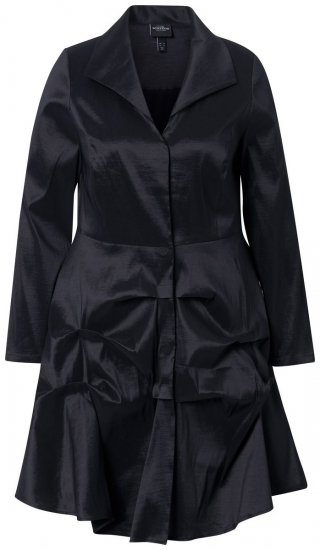 Ulla Popken 842028 Peplum-bleiseri laskoksilla Musta - Naisten bleiserit isot koot - Bleiserit naisille plus-koossa