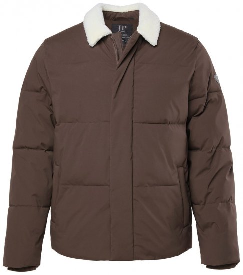 JP1880 842508 Takki teddykauluksella Pähkinänruskea - Takit - Miesten Takit, isot koot – 2XL – 12XL