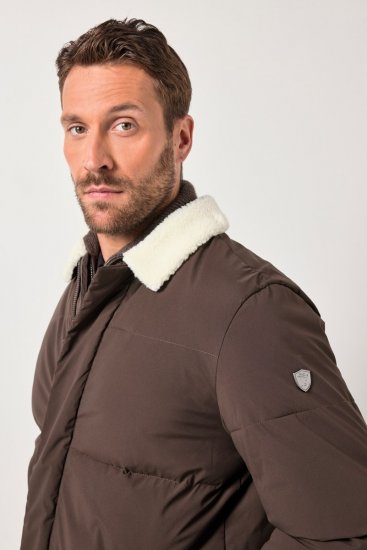 JP1880 842508 Takki teddykauluksella Pähkinänruskea - Takit - Miesten Takit, isot koot – 2XL – 12XL